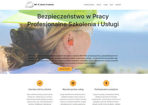 Przedstawienie wykonanego projektu strony bhp-jt
