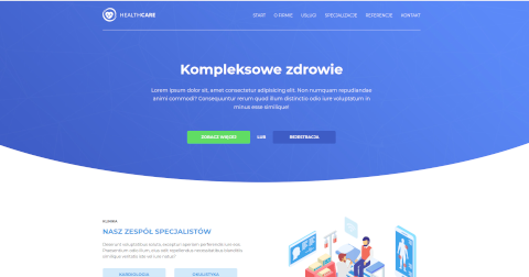 Przedstawienie wykonanego projektu strony Klinika HealthCare